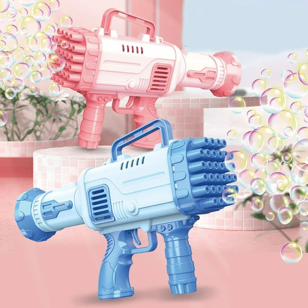 Bazooka Bubble Machine Gun For Kids, 32-Hole Automatic Bubble Maker Machine