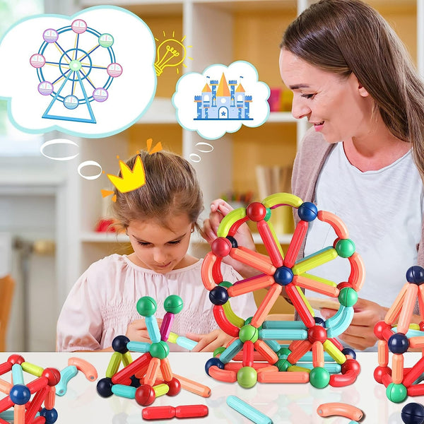 STEM Magnetic Sticks | Create 3d Objects | Creative & Colorful