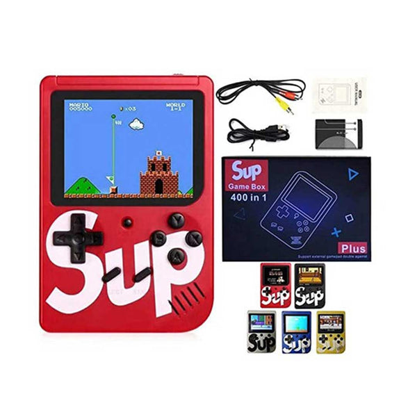 Retro Classic SUP Game Box Portable Handheld Game Console Built-in 400 Classic Games (Red)